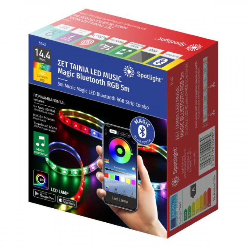 Σετ ταινία LED MUSIC RGB 12V 14.4W