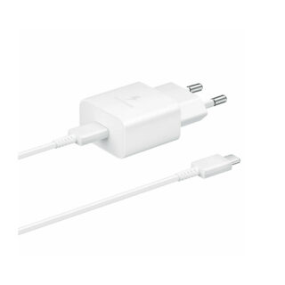 Samsung Φορτιστής με Θύρα USB-C και Καλώδιο USB-C 15W Power Delivery - Λευκός