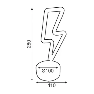 ΑΣΤΡΑΠΗ, 34 NEON LED ΛΑΜΠΑΚΙΑ ΜΕ ΜΠΑΤΑΡΙΑ (3xAA)/USB, ΘΕΡΜΟ ΛΕΥΚΟ, IP20, 11x10x28cm