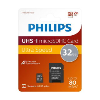 Philips microSDHC 32GB Class 10 U1 UHS-I με αντάπτορα