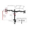 Βάση Οθόνης Γραφείου Barkan M142T 13" - 32" για Δύο Οθόνες