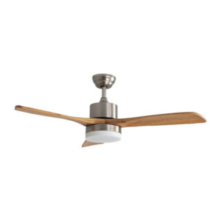 Ανεμιστήρας Οροφής PRCF-80442 Primo 52'' 132εκ. Με Τηλεχειριστήριο 1Φως LED 3Φτερά Καφέ-Inox