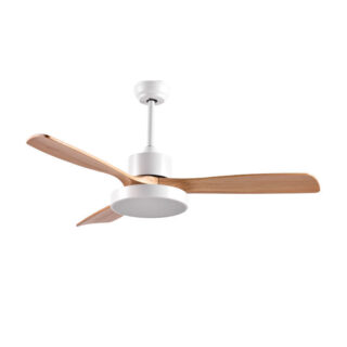 Ανεμιστήρας Οροφής PRCF-80616 Primo 52'' 130εκ. Με Τηλεχειριστήριο 1Φως LED 3Φτερά Λευκός με ξύλινα φτερά