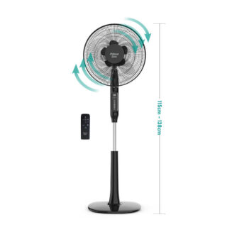 Ανεμιστήρας Ορθοστάτης PRSF-80615D Primo 16'' 40εκ. Με Τηλεχειριστήριο και DC μοτέρ Μαύρος