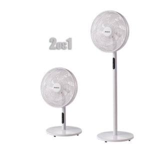 Ανεμιστήρας Ορθοστάτης PRSF-80645 Primo 16'' 40εκ. Με Τηλεχειριστήριο 9Φτερά Λευκός 2 σε 1