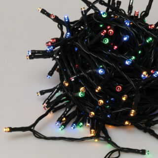 100 Led Φωτάκια Με Ηλιακό Πάνελ, 8 Προγράμματα Και Μετασχηματιστή, Πράσινο Καλώδιο / Πολύχρωμο Λαμπάκι 10 Μέτρα