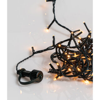 300 Led Amber Λαμπάκια Με Πρόγραμμα, Επέκταση Και Μετασχηματιστή IP 44, Πράσινο Καλώδιο / Θερμό (Amber) Λαμπάκι, 15 Μέτρα