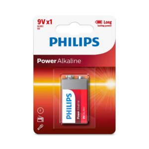 Αλκαλική Μπαταρία 9V Philips Power 1 Τμχ (6LR61P1B/10)
