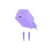 Φορτιστής TTEC SmartCharger GAN 45W PD Travel Fast Charger+ USB-C - USB-C 3A Cable Neon Purple