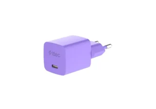 Φορτιστής TTEC SmartCharger GAN 45W PD Travel Fast Charger+ USB-C - USB-C 3A Cable Neon Purple